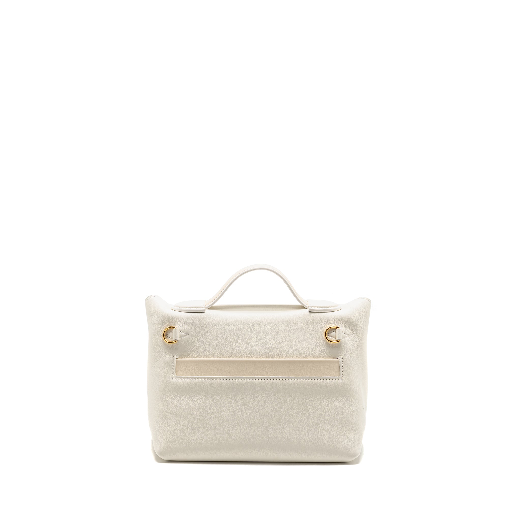 HERMES MINI 2424 24/24-21 BAG EVERCOLOR/SWIFT BLANC/NATA GHW
