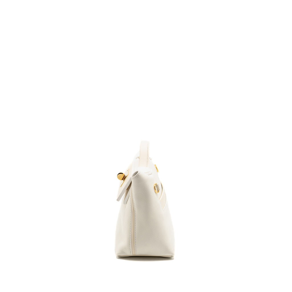 HERMES MINI 2424 24/24-21 BAG EVERCOLOR/SWIFT BLANC/NATA GHW