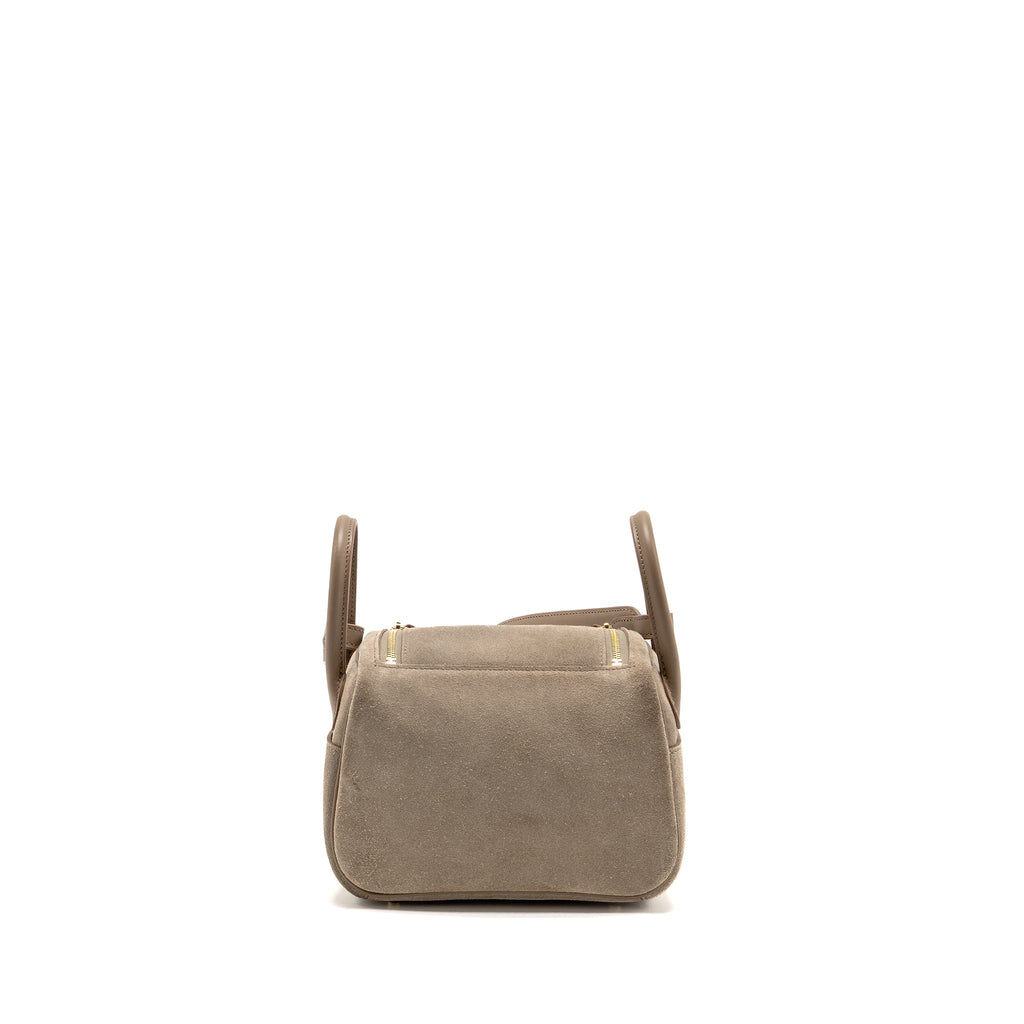 HERMES MINI LINDY GRIZZLY/SWIFT GRIS CAILLOU/ETOUPE GHW