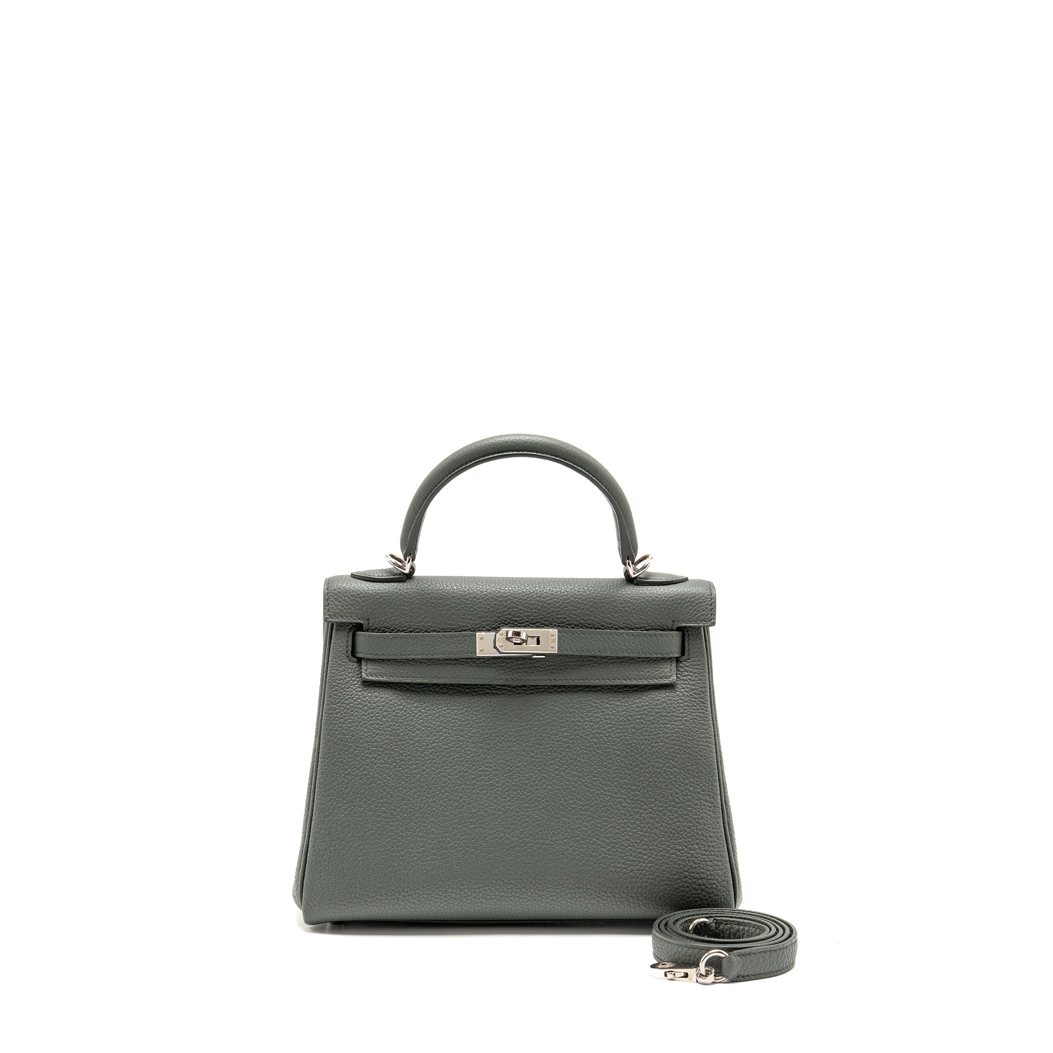 HERMES KELLY 25 TOGO VERT AMANDE SHW