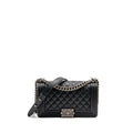 CHANEL MEDIUM BOY BAG CAVIAR BLACK RUTHENIUM HARDWARE