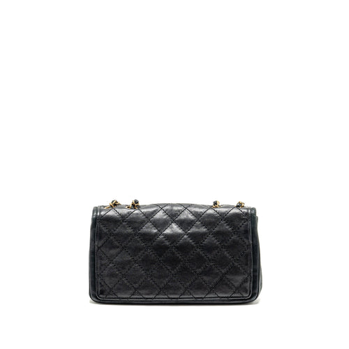 CHANEL QUILTED FLAP BAG CALFSKIN DARK BLUE GHW