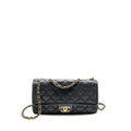 CHANEL QUILTED FLAP BAG CALFSKIN DARK BLUE GHW