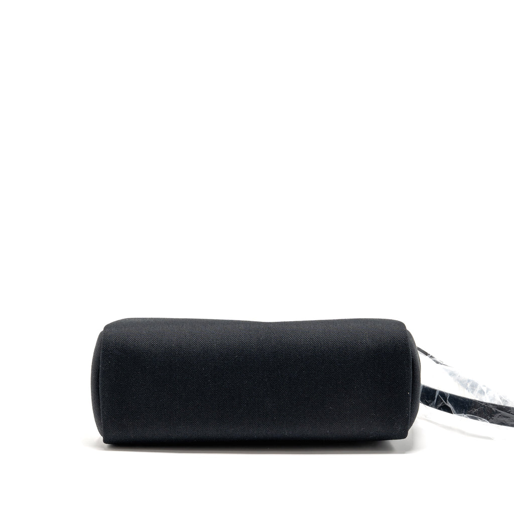 HERMES HERBAG 31 ZIP BAG CANVAS/HUNTER LEATHER BLACK GHW