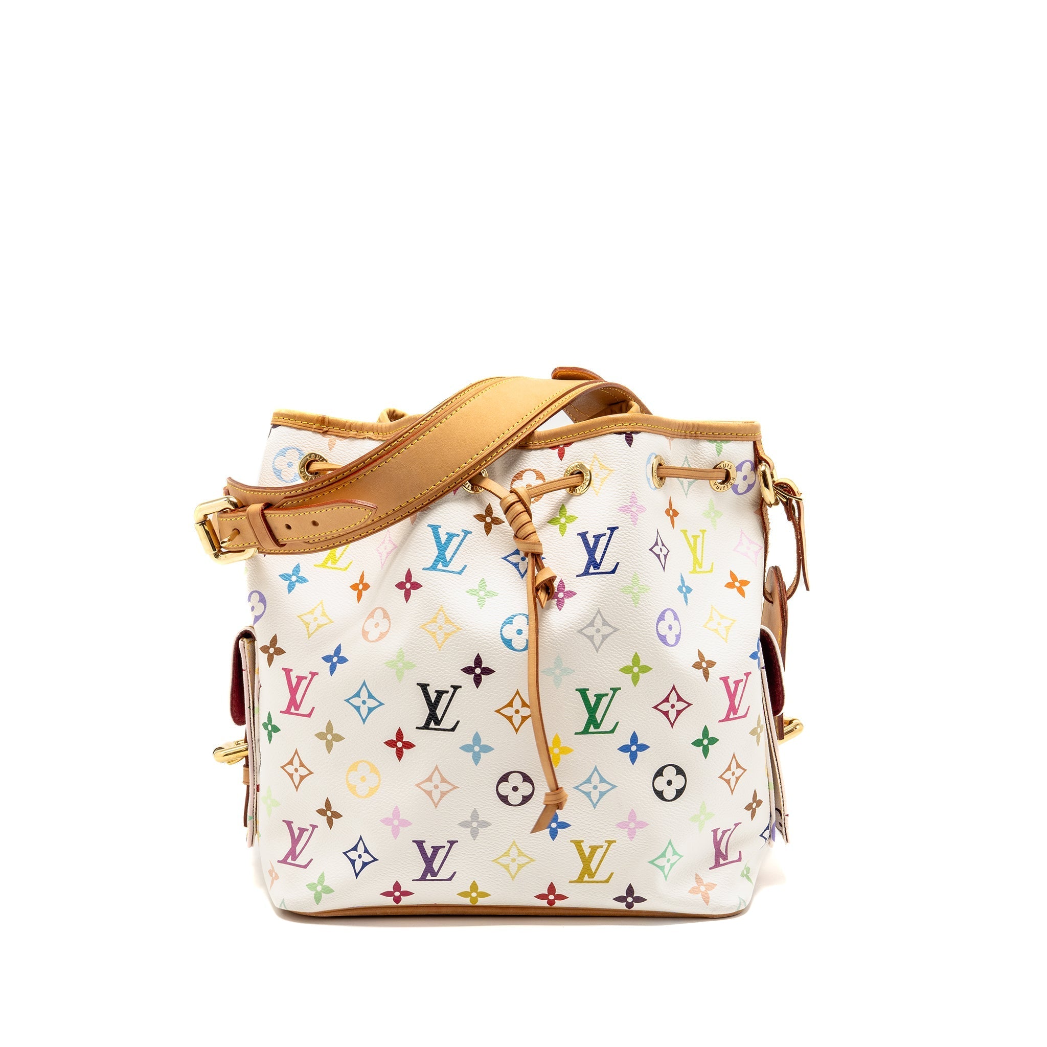 LOUIS VUITTON PETIT NOE MONOGRAM CANVAS WHITE / MULTICOLOUR GHW