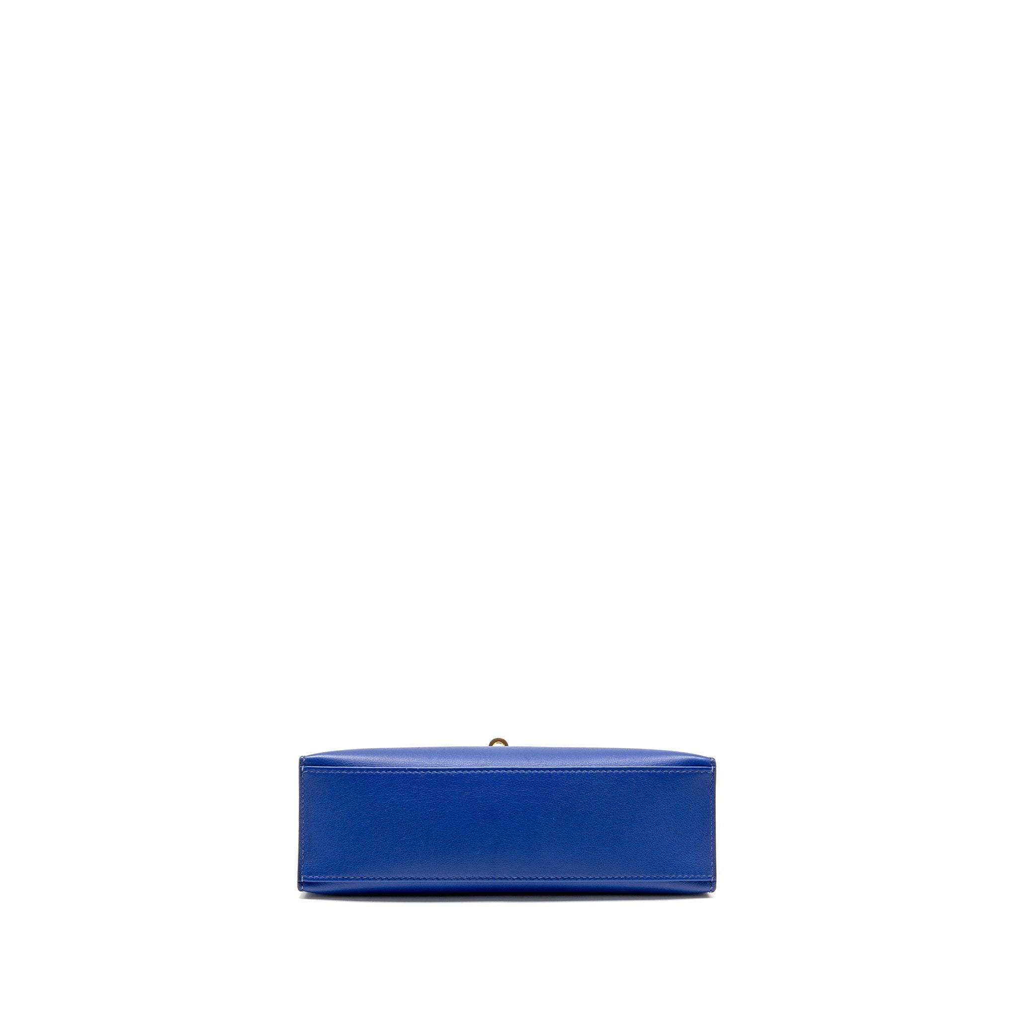 HERMES KELLY POCHETTE SWIFT BLUE ELECTRIC GHW