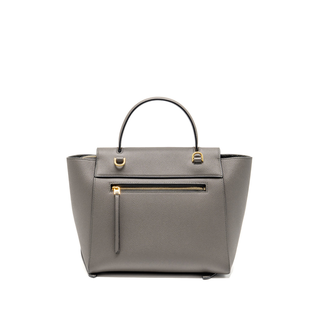 CELINE MICRO BELT BAG CALFSKIN DARK GREY GHW