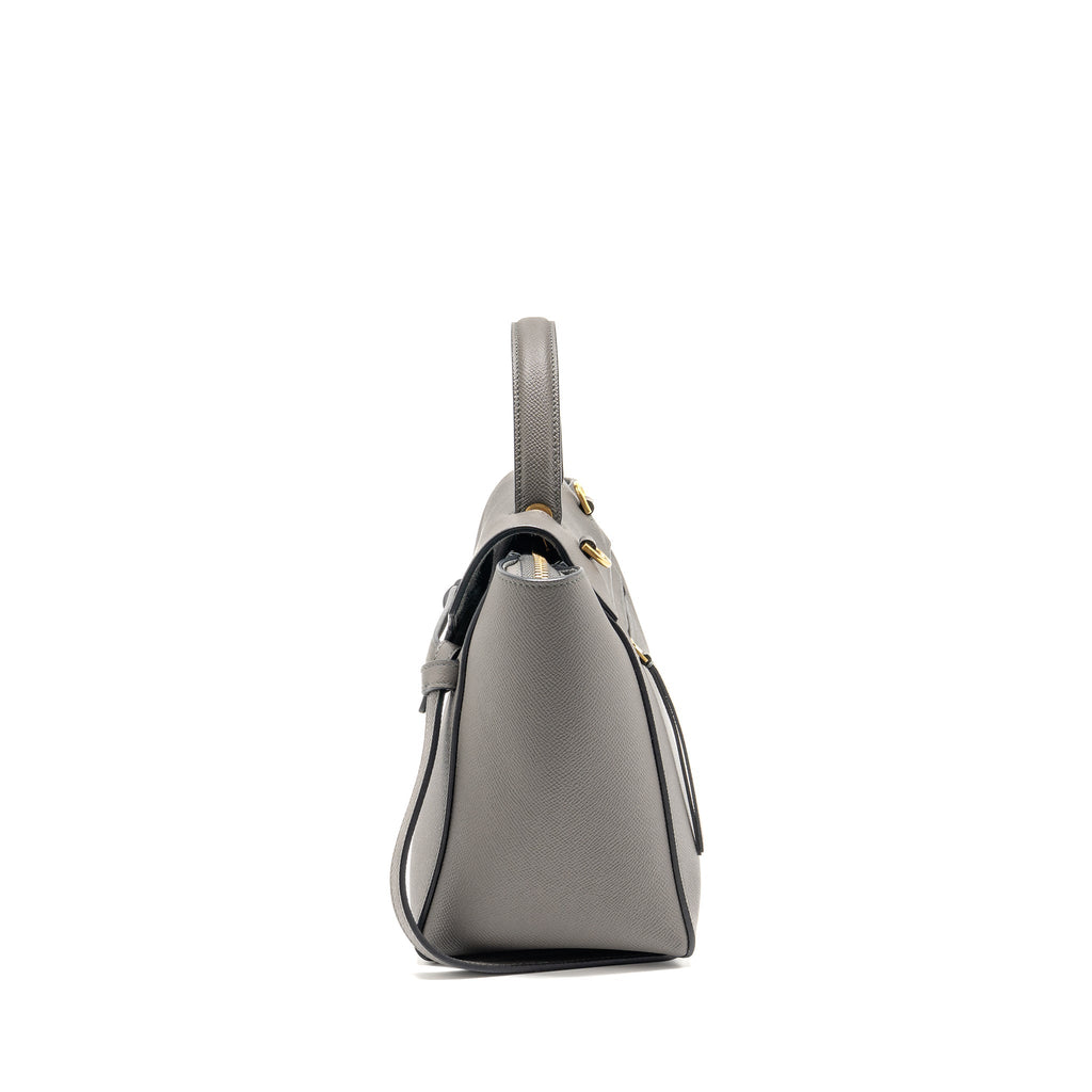 CELINE MICRO BELT BAG CALFSKIN DARK GREY GHW