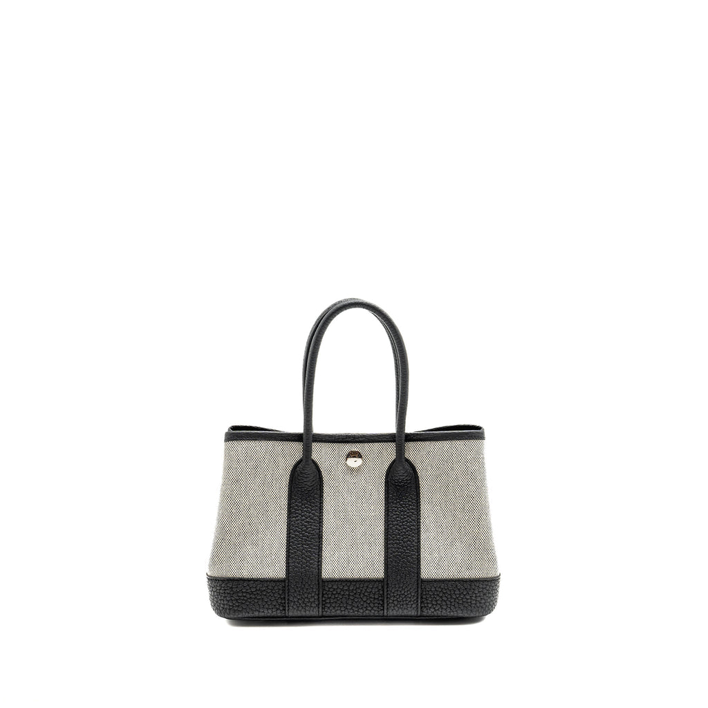 HERMES NEO GARDEN 23 NEGONDA / CANVAS / ECRU / BLACK SHW