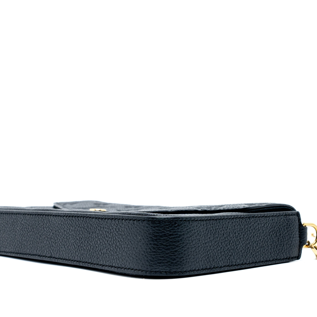 LOUIS VUITTON FELICIE POCHETTE MONOGRAM EMPREINTE BLACK GHW