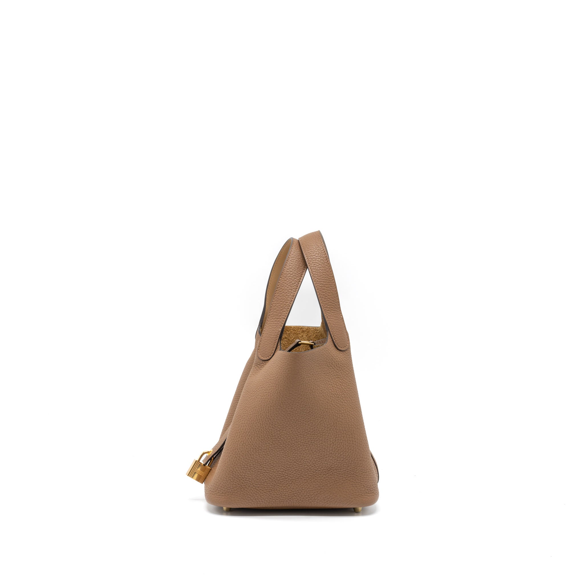 HERMES PICOTIN 18 LOCK BAG CLEMENCE/SWIFT ALEZAN/BISCUIT GHW