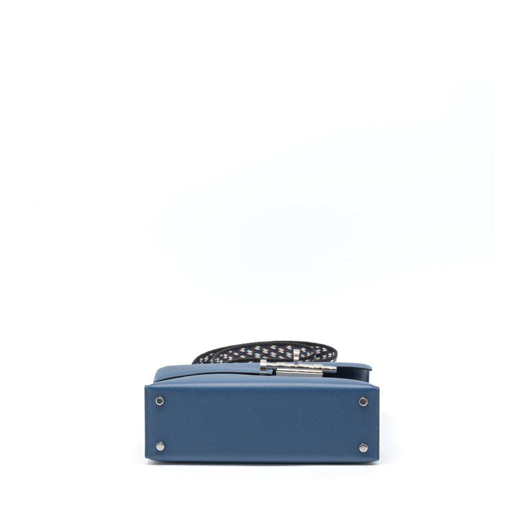 HERMES SAC VERROU 21 EPSOM/SANGLE DEEP BLUE MULTICOLOUR STRAP SHW