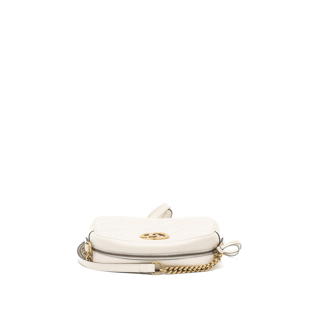 GUCCI GG MARMONT CAMERA SHOULDER BAG CALFSKIN WHITE GHW