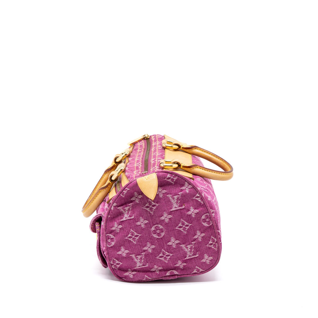 LOUIS VUITTON VINTAGE NEO SPEEDY MONOGRAM DENIM PINK GHW