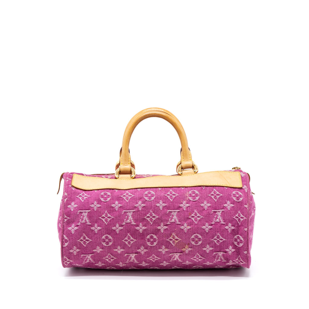 LOUIS VUITTON VINTAGE NEO SPEEDY MONOGRAM DENIM PINK GHW