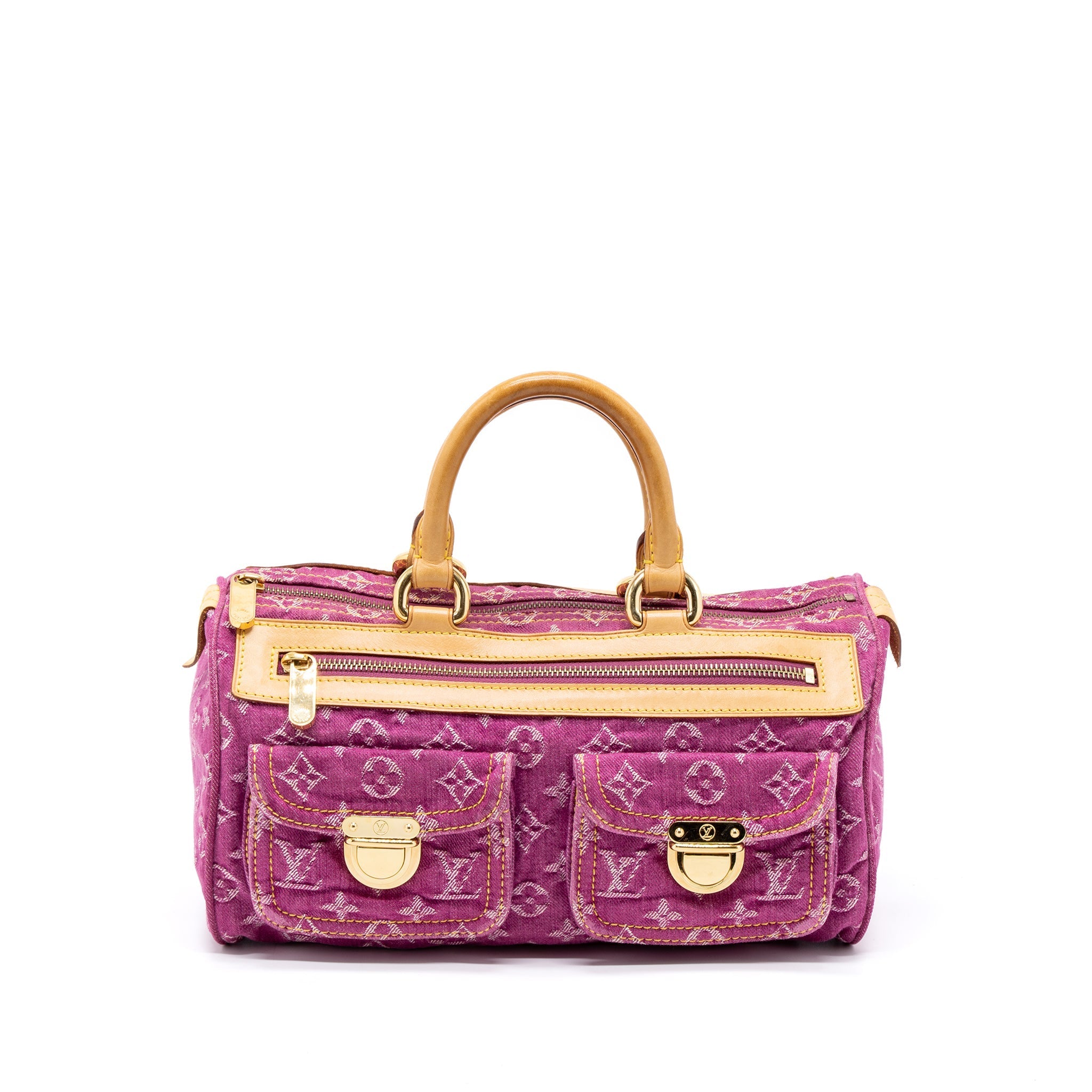 LOUIS VUITTON VINTAGE NEO SPEEDY MONOGRAM DENIM PINK GHW