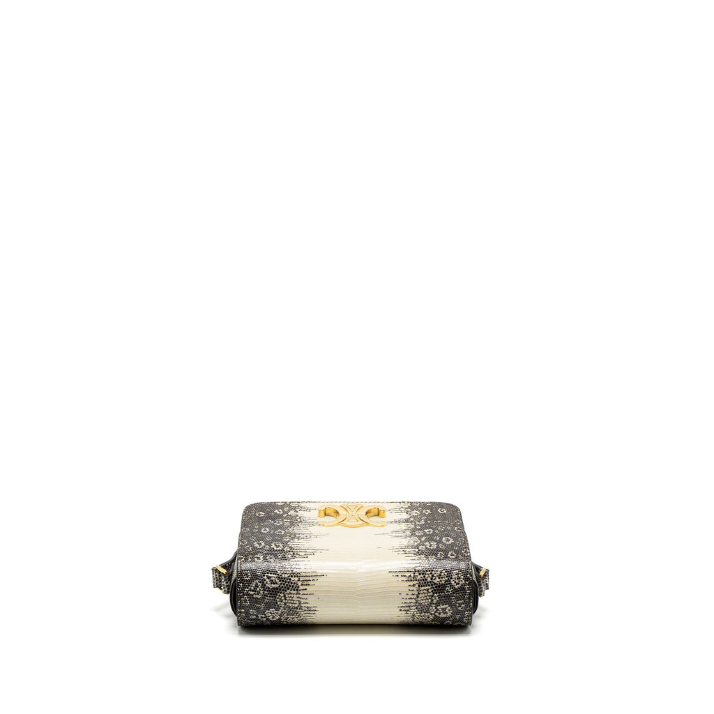 CELINE TEEN TRIOMPHE BAG LIZARD NATURAL COLOUR GHW