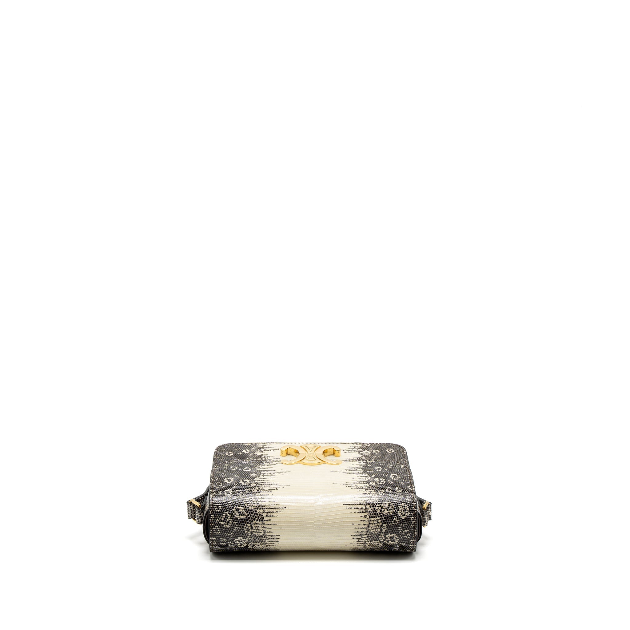 CELINE TEEN TRIOMPHE BAG LIZARD NATURAL COLOUR GHW