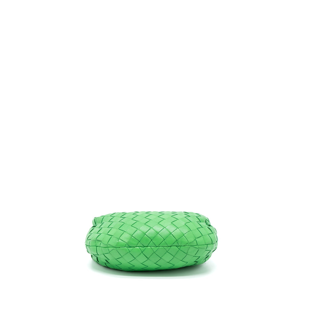 BOTTEGA VENETA MINI JODIE LAMBSKIN GREEN SHW