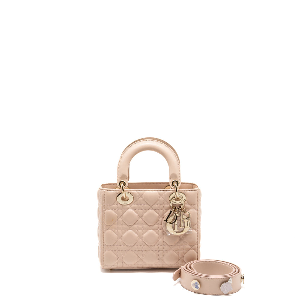 DIOR MY ABC DIOR SMALL LADY DIOR LAMBSKIN PINK LGHW