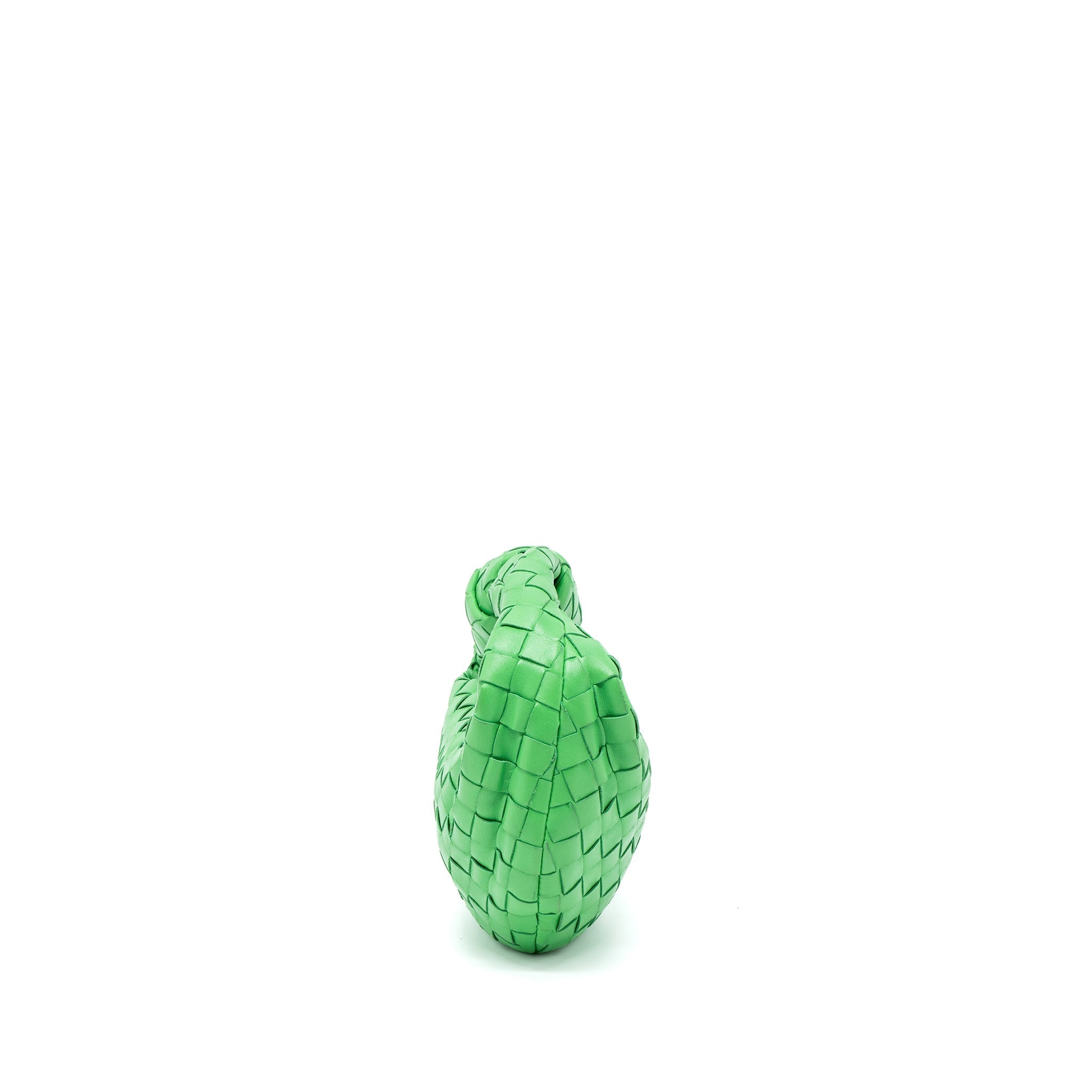 BOTTEGA VENETA MINI JODIE LAMBSKIN GREEN SHW