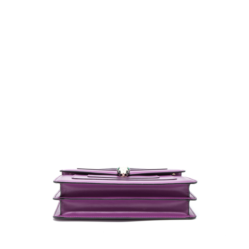 BVLGARI SERPENTI FOREVER SHOULDER BAG CALFSKIN PURPLE LGHW