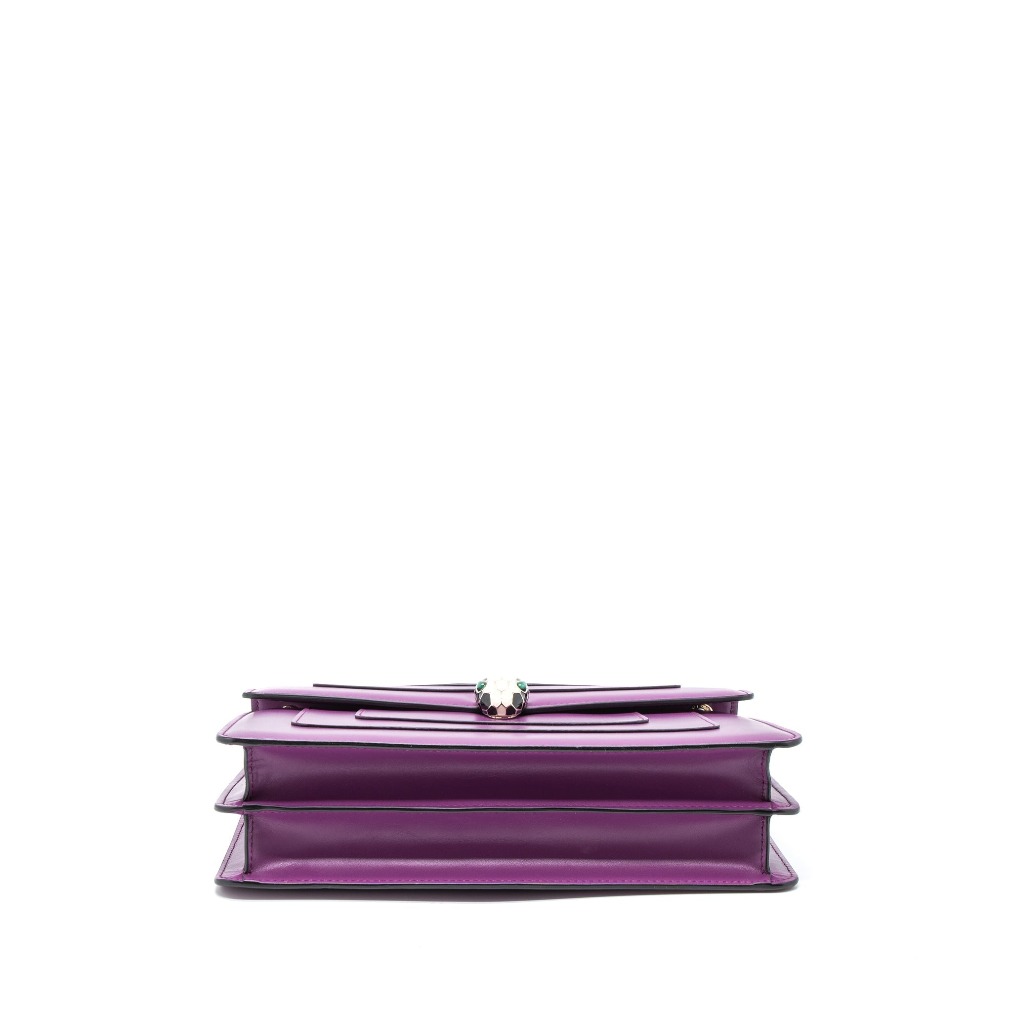 BVLGARI SERPENTI FOREVER SHOULDER BAG CALFSKIN PURPLE LGHW