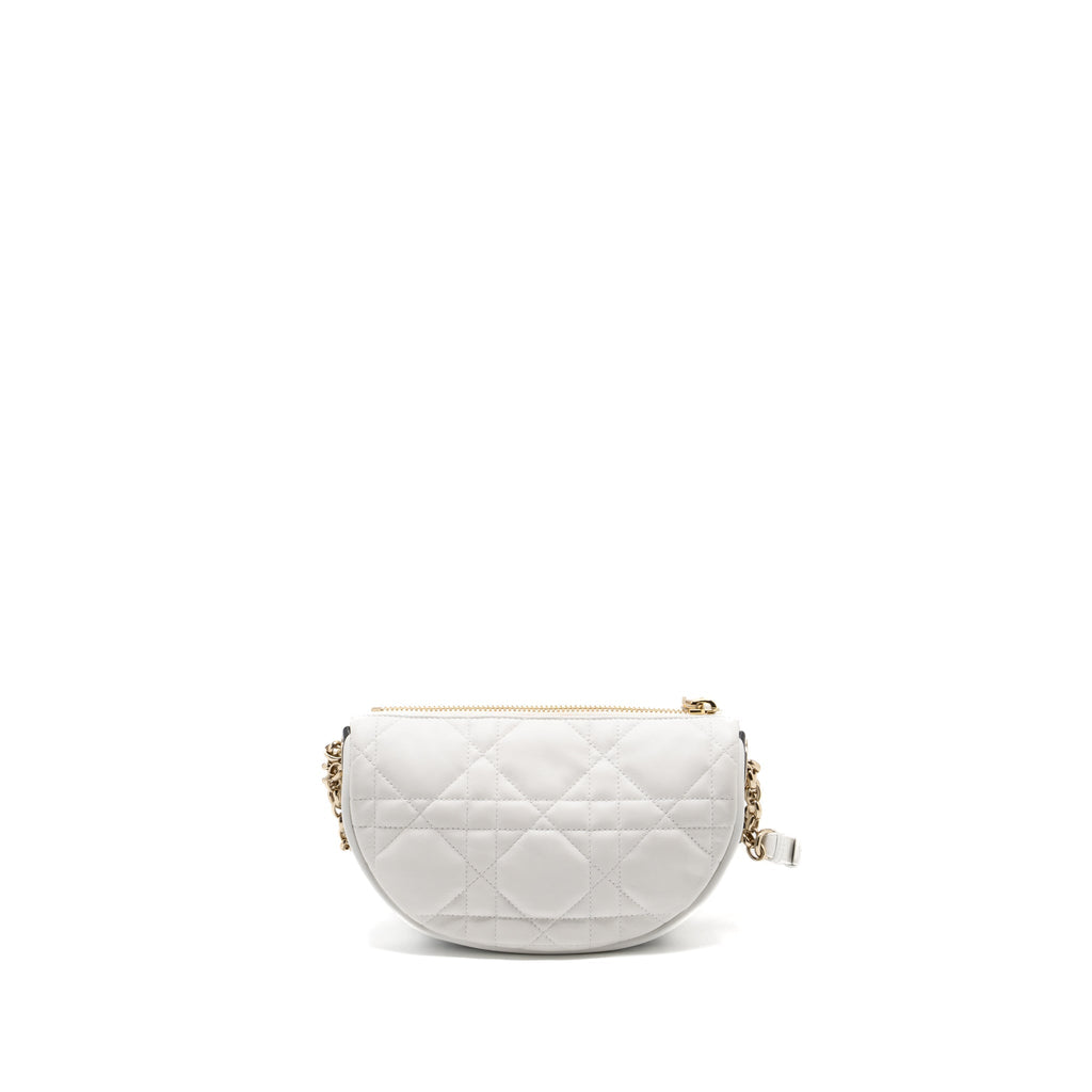 DIOR MEDIUM DIOR VIBE HOBO BAG LAMBSKIN WHITE SHW