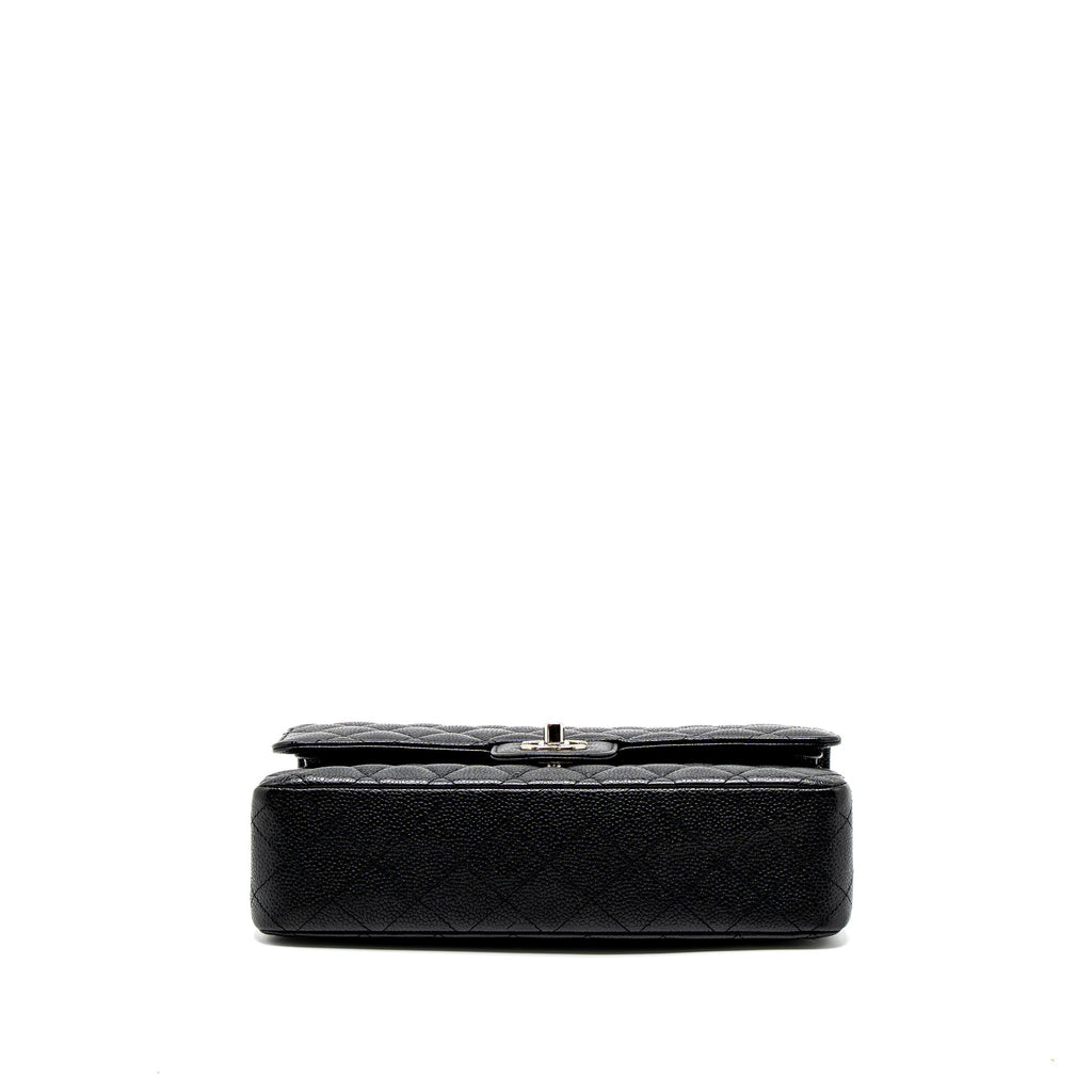 CHANEL MEDIUM CLASSIC DOUBLE FLAP BAG CAVIAR BLACK SHW