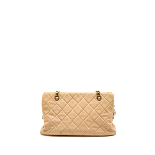 CHANEL SHOPPING TOTE CALFSKIN BEIGE GHW