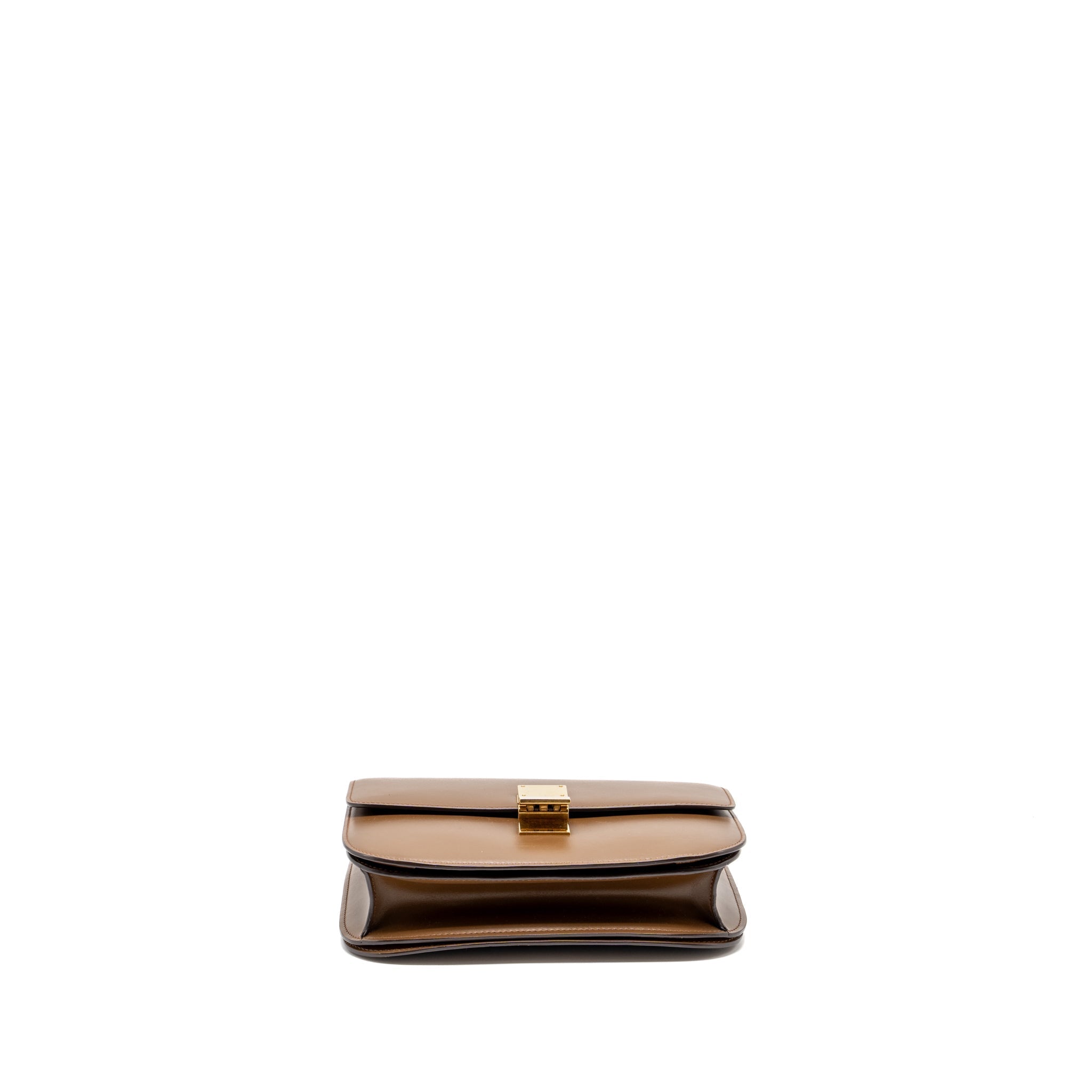 CELINE MEDIUM CLASSIC BOX BAG CALFSKIN BROWN GHW