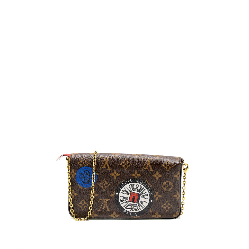 LOUIS VUITTON FÉLICIE POCHETTE LIMITED EDITION MONOGRAM CANVAS GHW