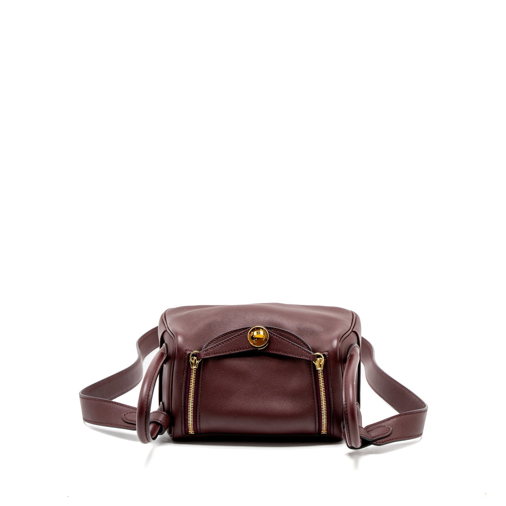 HERMES MINI LINDY SWIFT BORDEAUX GHW