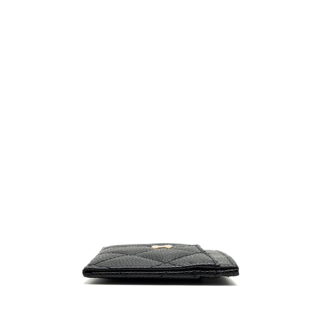 CHANEL CLASSIC CARD HOLDER CAVIAR BLACK GHW (MICROCHIP)