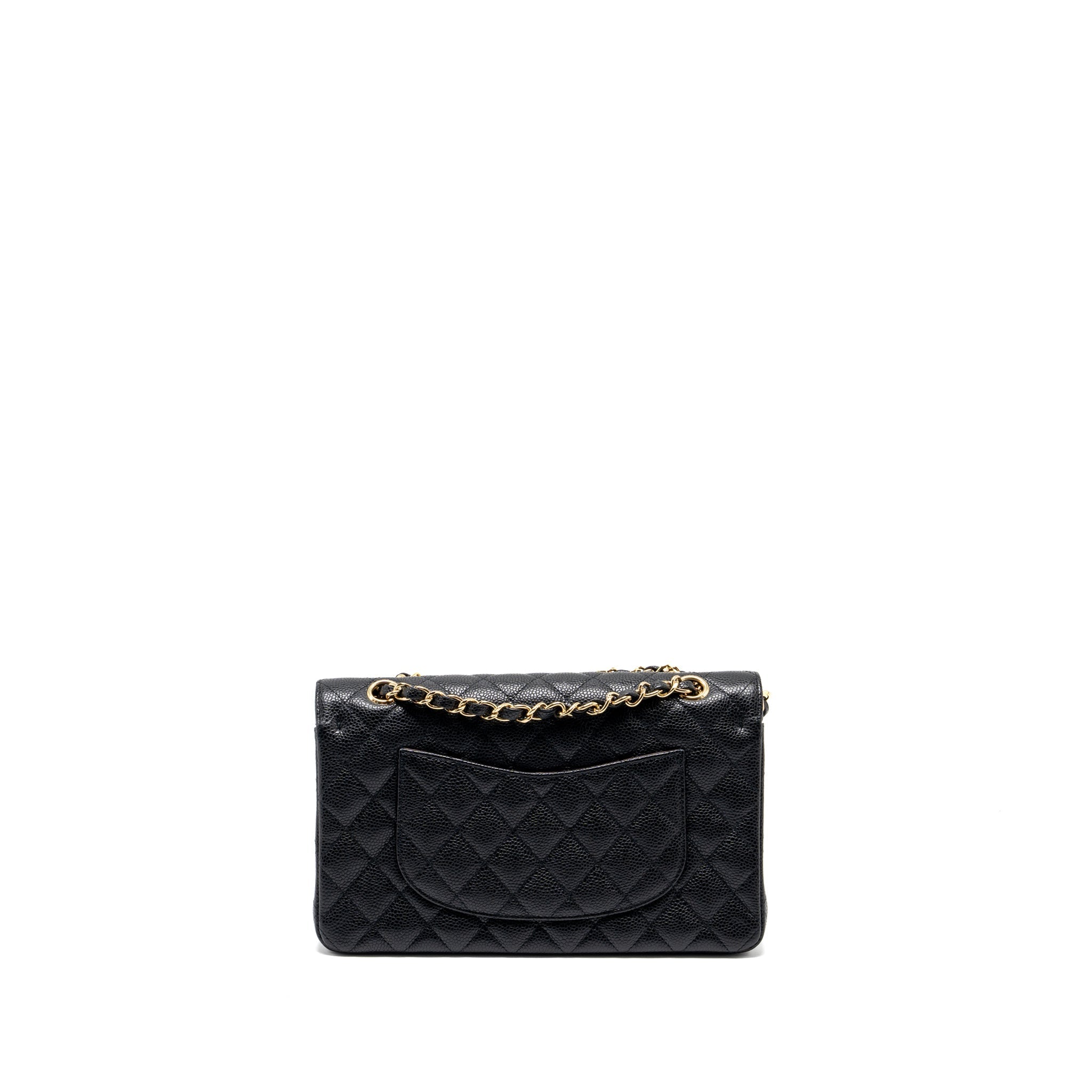 CHANEL MEDIUM CLASSIC DOUBLE FLAP BAG CAVIAR BLACK GHW