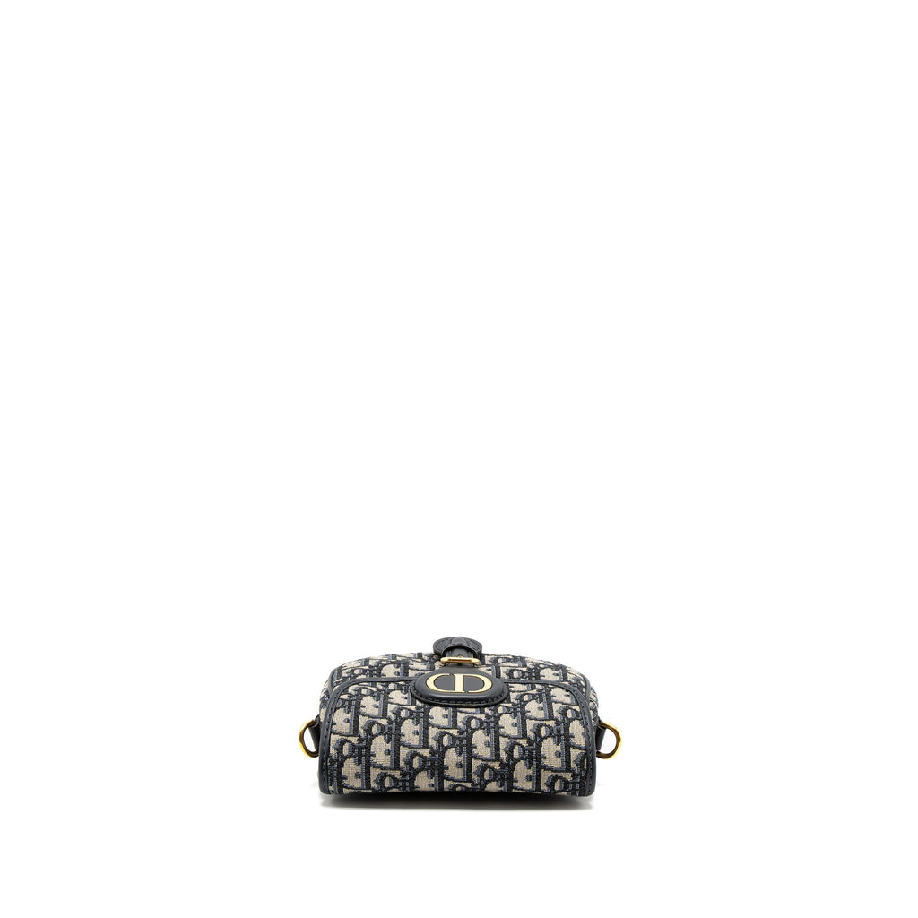DIOR SMALL DIOR BOBBY BAG OBLIQUE JACQUARD BLUE/MULTICOLOUR GHW