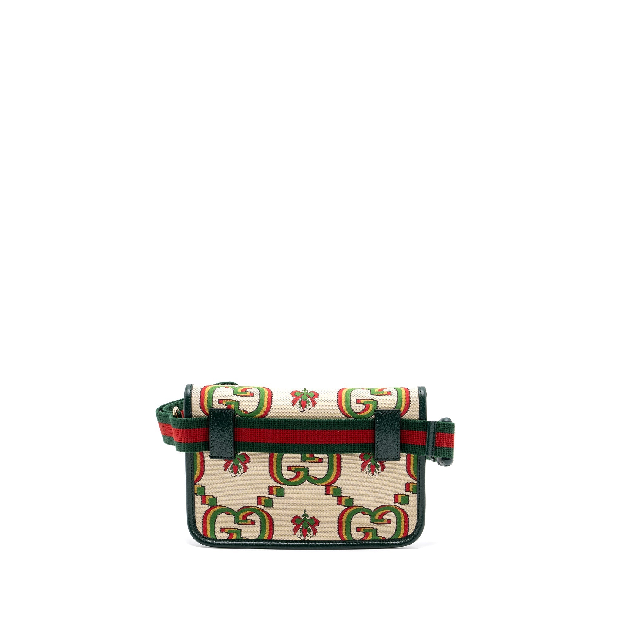 GUCCI BELT BAG CANVAS MULTICOLOUR GHW
