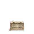 CHANEL MEDIUM CLASSIC DOUBLE FLAP BAG PYTHON GOLD GHW
