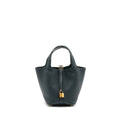 HERMES PICOTIN 18 LOCK BAG CLEMENCE VERT CYPRES GHW
