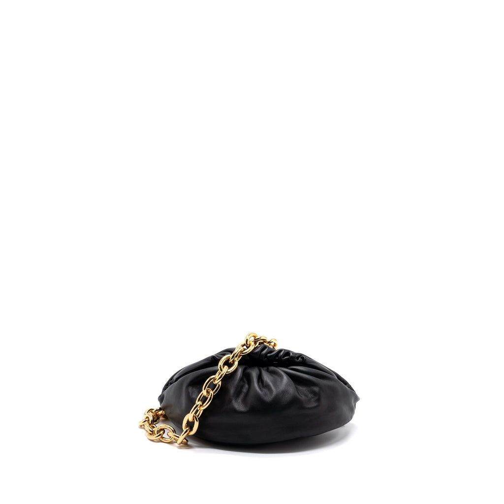 BOTTEGA VENETA THE MINI POUCH BELT BAG CALFSKIN BLACK GHW