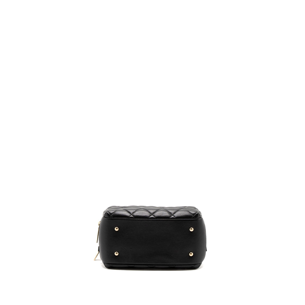 CHANEL TRENDY CC TOP HANDLE VANITY BAG LAMBSKIN BLACK GHW