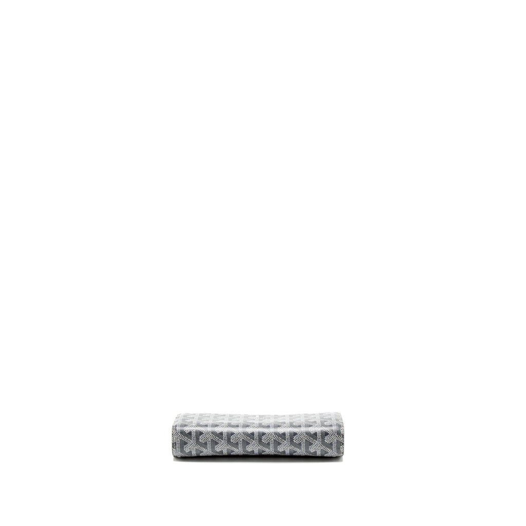 GOYARD VARENNE CONTINENTAL WALLET GOYARDINE CANVAS/CALFSKIN GREY SHW