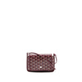 GOYARD PLUMET WALLET CLUTCH GOYARDINE CANVAS/LEATHER BURGUNDY SHW