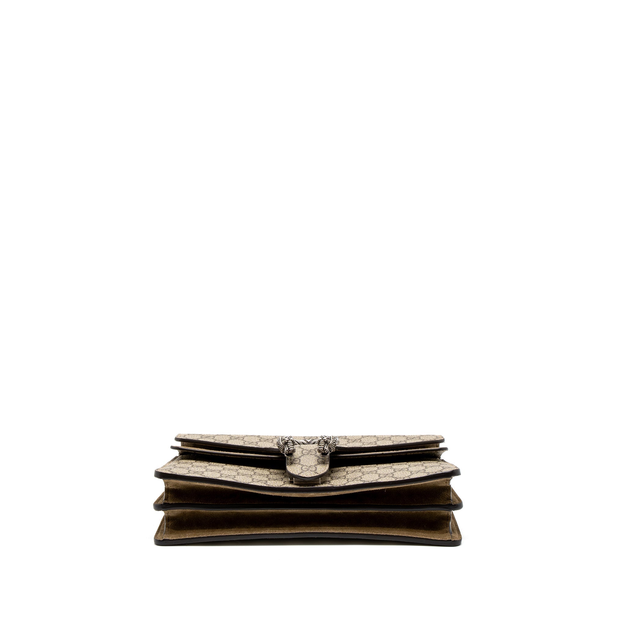 GUCCI SMALL DIONYSUS SHOULDER BAG GG SUPREME CANVAS/SUEDE BROWN SHW