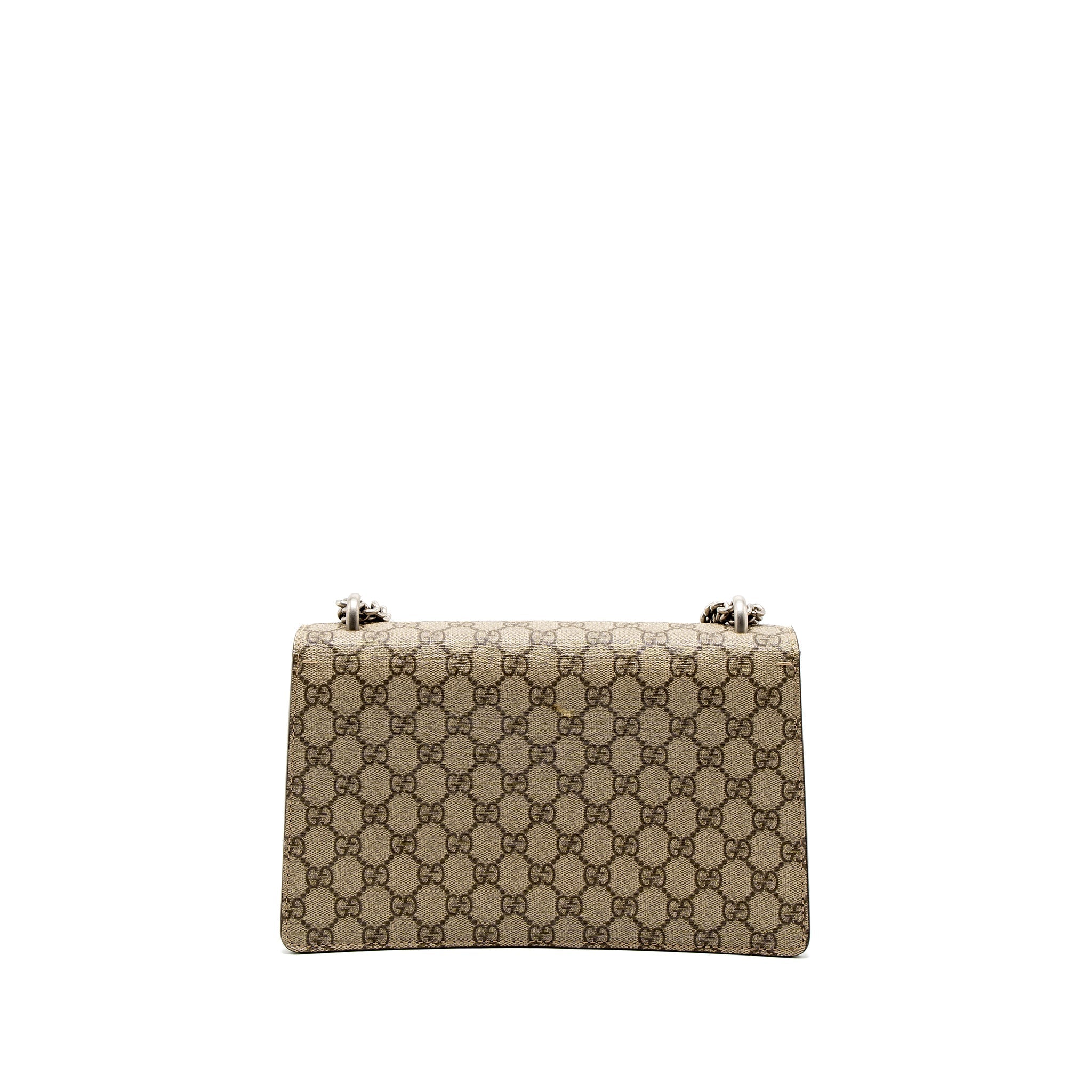 GUCCI SMALL DIONYSUS SHOULDER BAG GG SUPREME CANVAS/SUEDE BROWN SHW