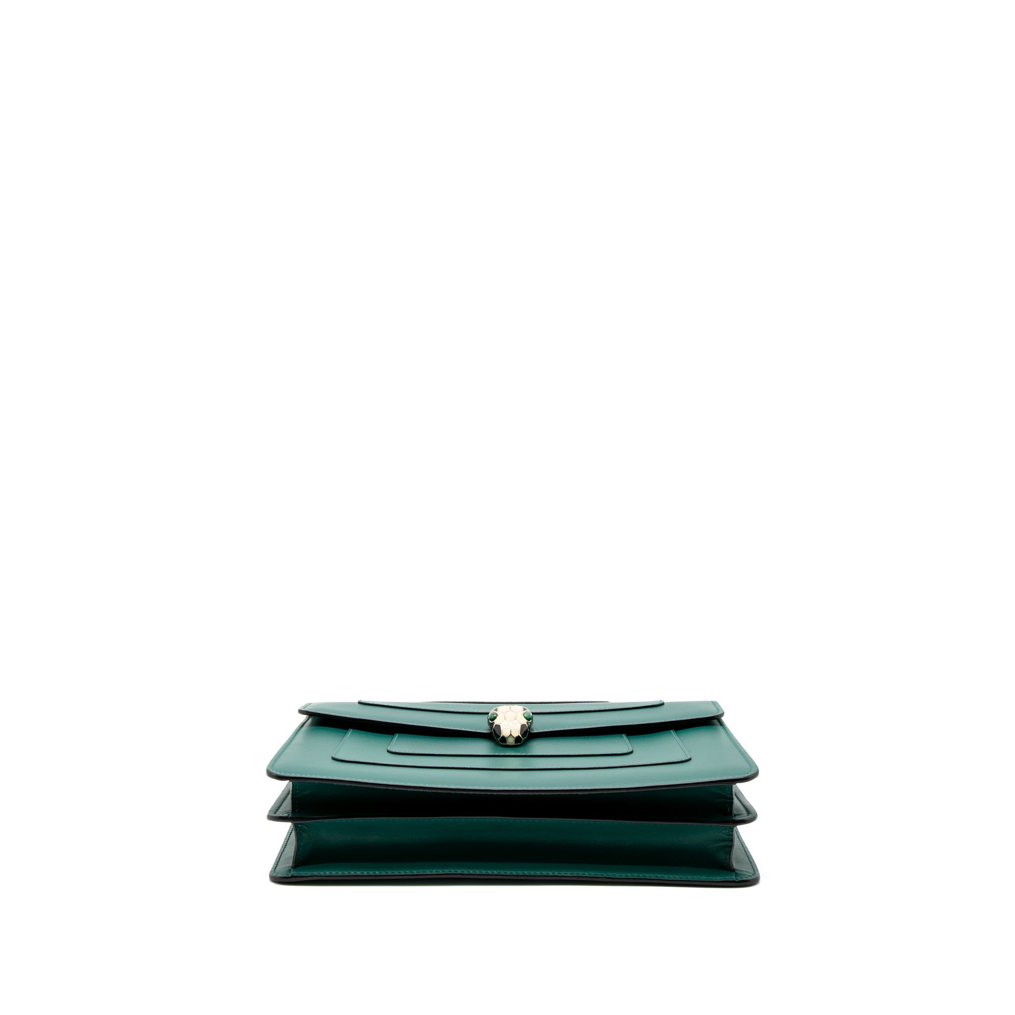 BVLGARI SERPENTI FOREVER SHOULDER BAG CALFSKIN GREEN LGHW