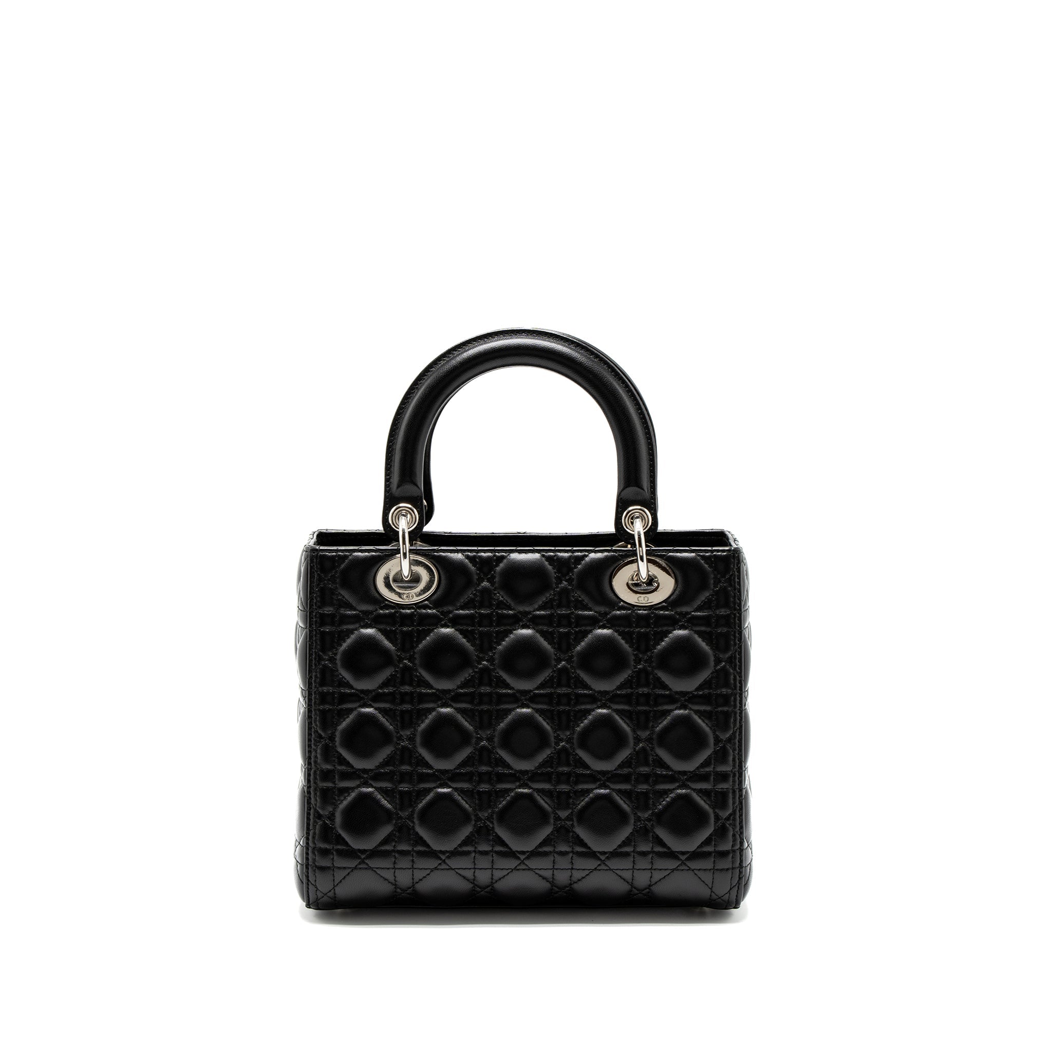 DIOR MEDIUM LADY DIOR LAMBSKIN BLACK SHW