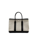 HERMES GARDEN PARTY 30 CANVAS/NEGONDA ECRU/BLACK SHW