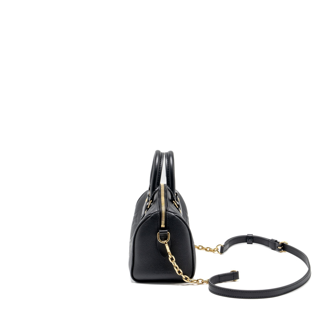 LOUIS VUITTON SPEEDY 20 BANDOULIERE MONOGRAM EMPREINTE BLACK GHW