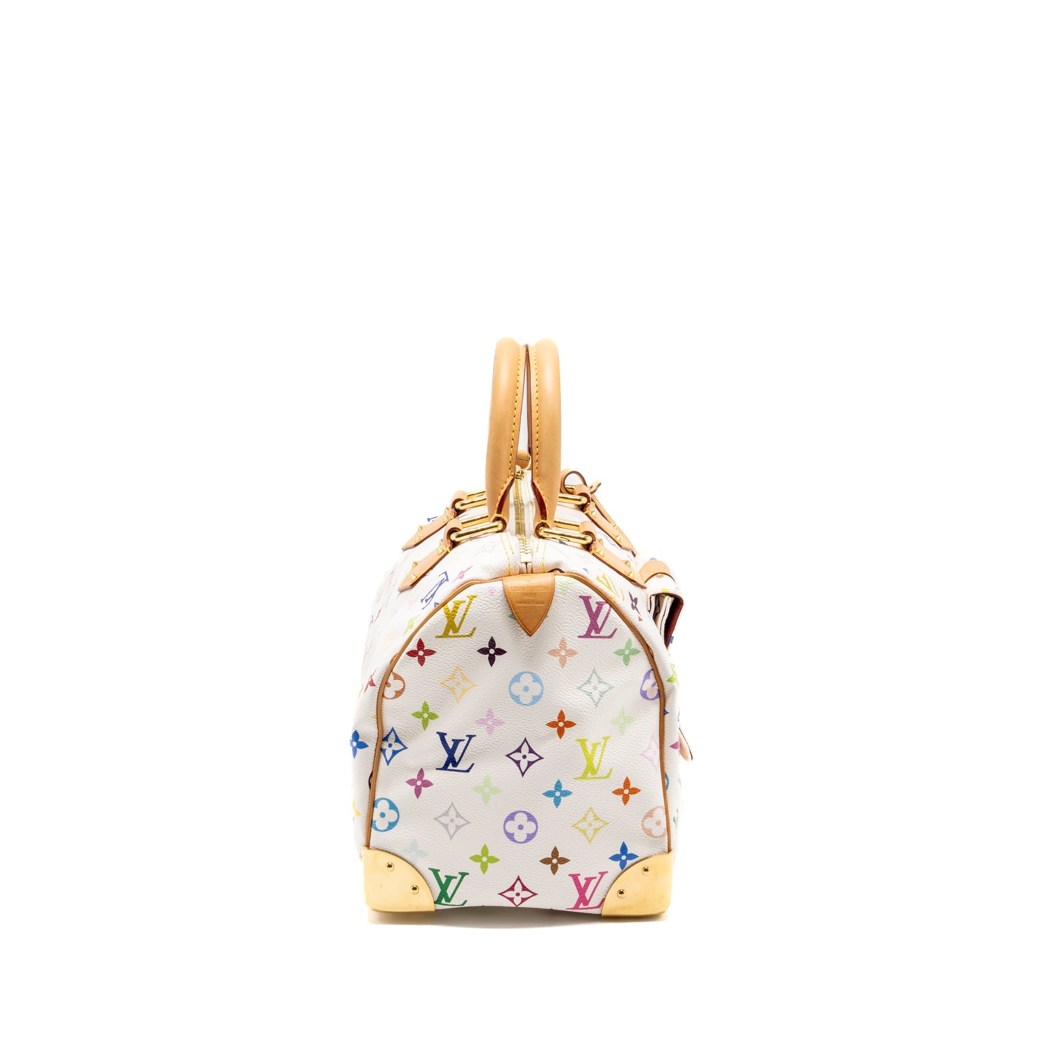LOUIS VUITTON SPEEDY 30 MONOGRAM CANVAS WHITE MULTICOLOUR GHW